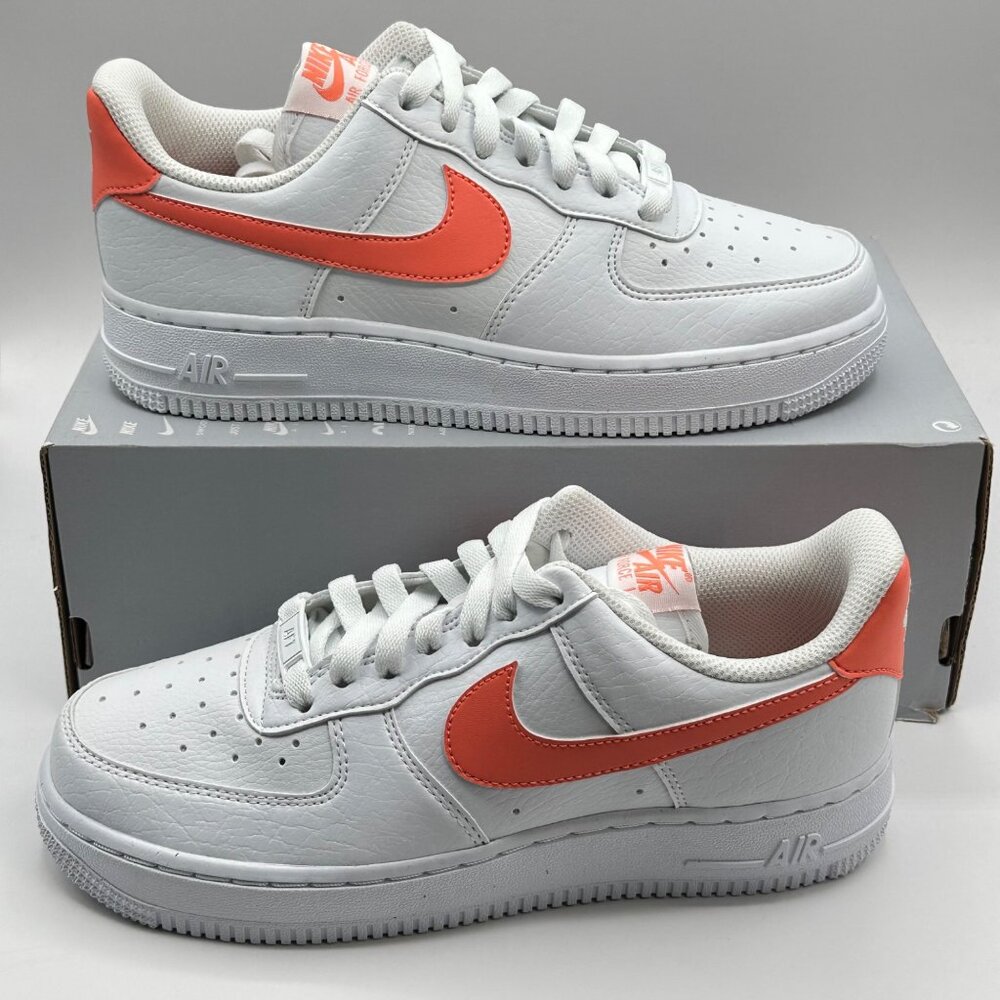 Womens Nike Air Force 1 07 Next Nature Fashion  White Mango Sz 6.5 DC9486-107